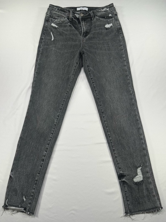 Vervet Denim - Vervet Blue Distressed Stone Wash Grey Skinny Jeans  Size 28 Stretch Moto Grunge